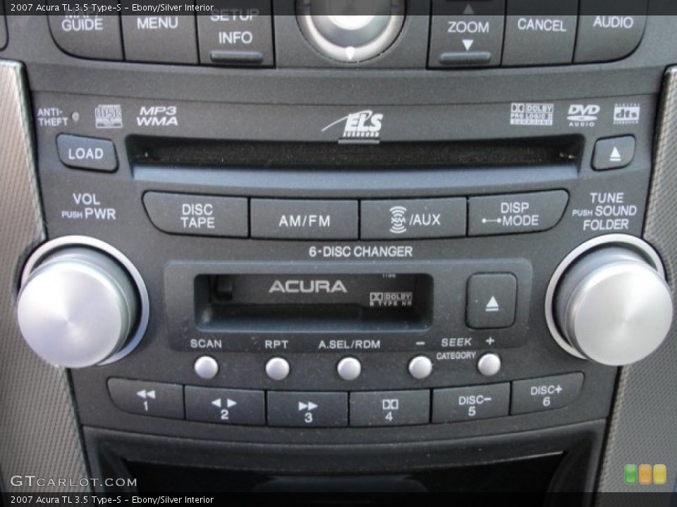 Ebony/Silver Interior Controls for the 2007 Acura TL 3.5 Type-S #62850658