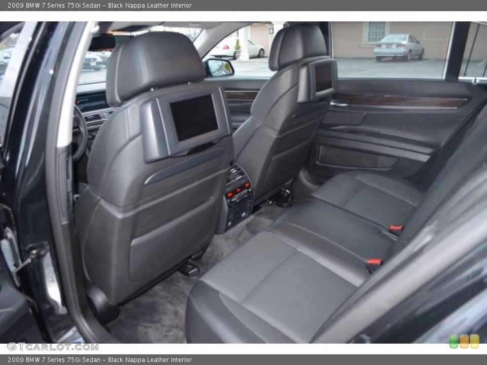 Black Nappa Leather Interior Rear Seat for the 2009 BMW 7 Series 750i Sedan #62850856