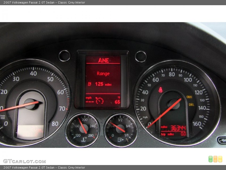 Classic Grey Interior Gauges for the 2007 Volkswagen Passat 2.0T Sedan #62854894