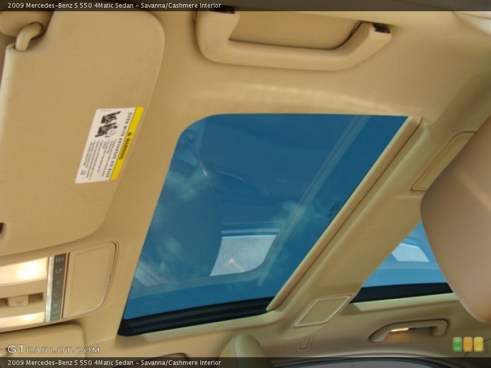 Savanna/Cashmere Interior Sunroof for the 2009 Mercedes-Benz S 550 4Matic Sedan #62855275
