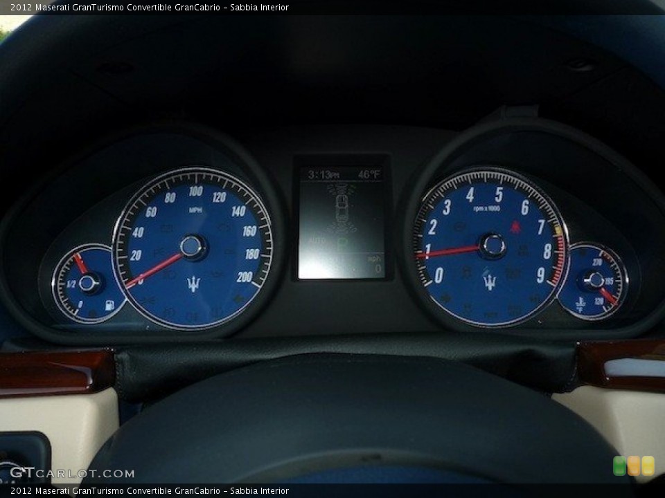 Sabbia Interior Gauges for the 2012 Maserati GranTurismo Convertible GranCabrio #62855998