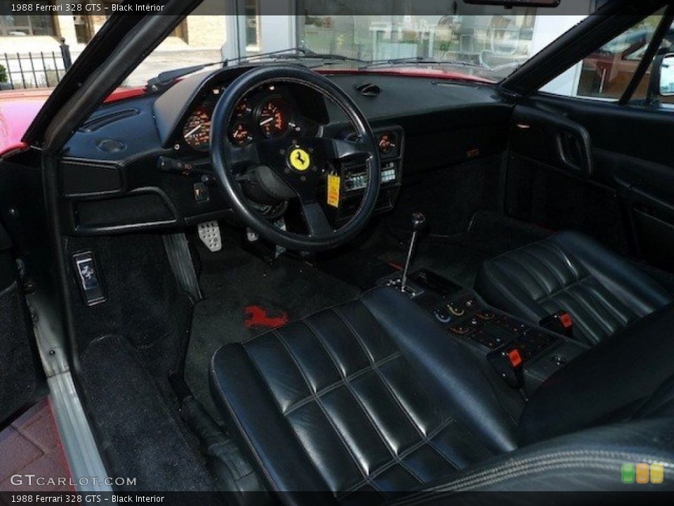 Black 1988 Ferrari 328 Interiors