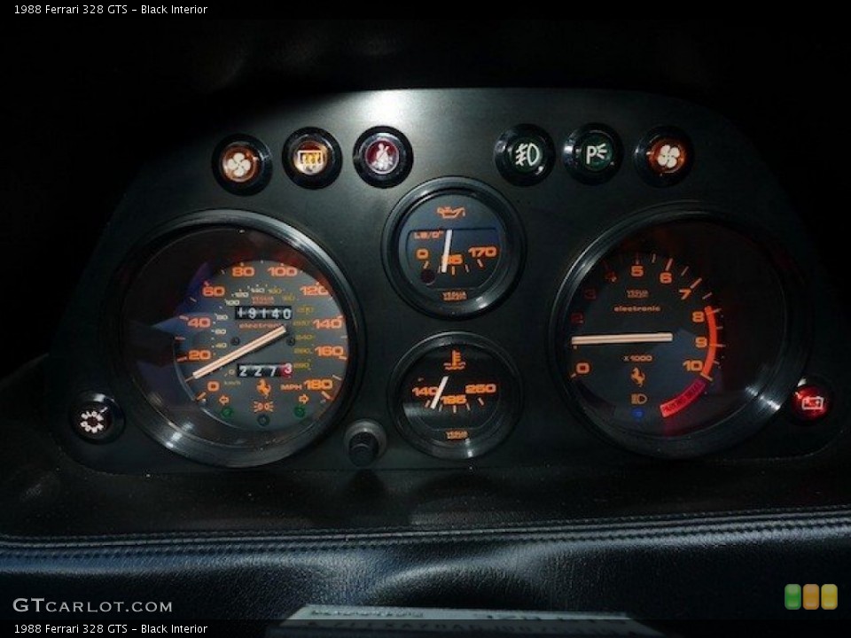 Black Interior Gauges for the 1988 Ferrari 328 GTS #62856252