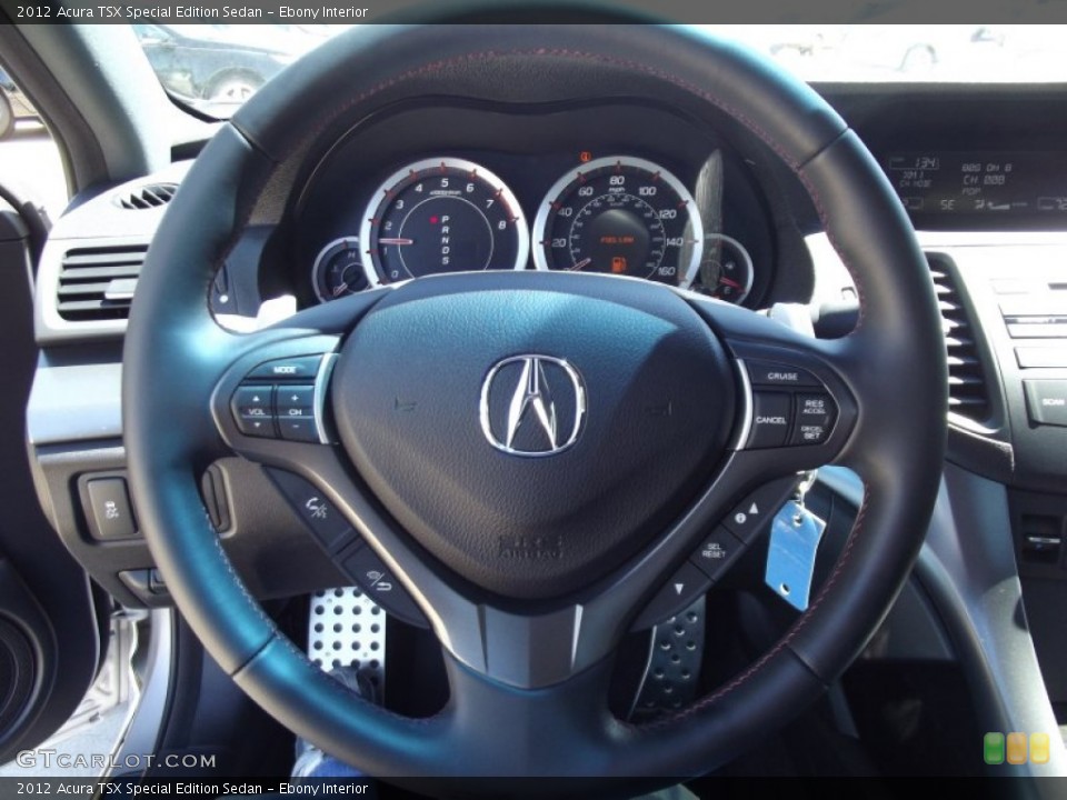 Ebony Interior Steering Wheel for the 2012 Acura TSX Special Edition Sedan #62857831