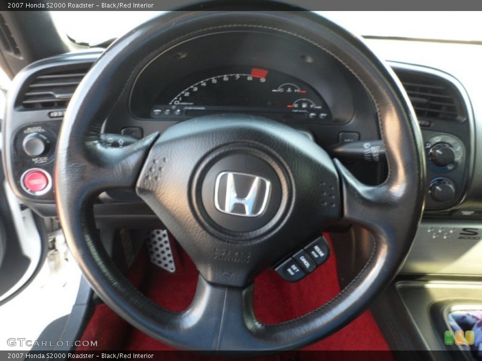 Black/Red Interior Steering Wheel for the 2007 Honda S2000 Roadster #62858754