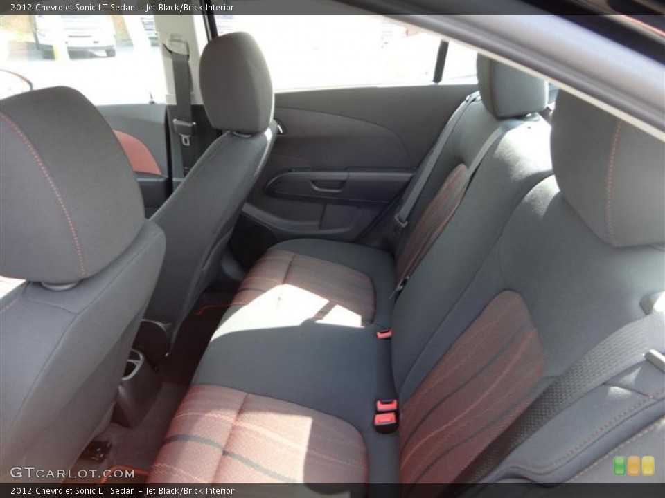 Jet Black/Brick Interior Rear Seat for the 2012 Chevrolet Sonic LT Sedan #62859232
