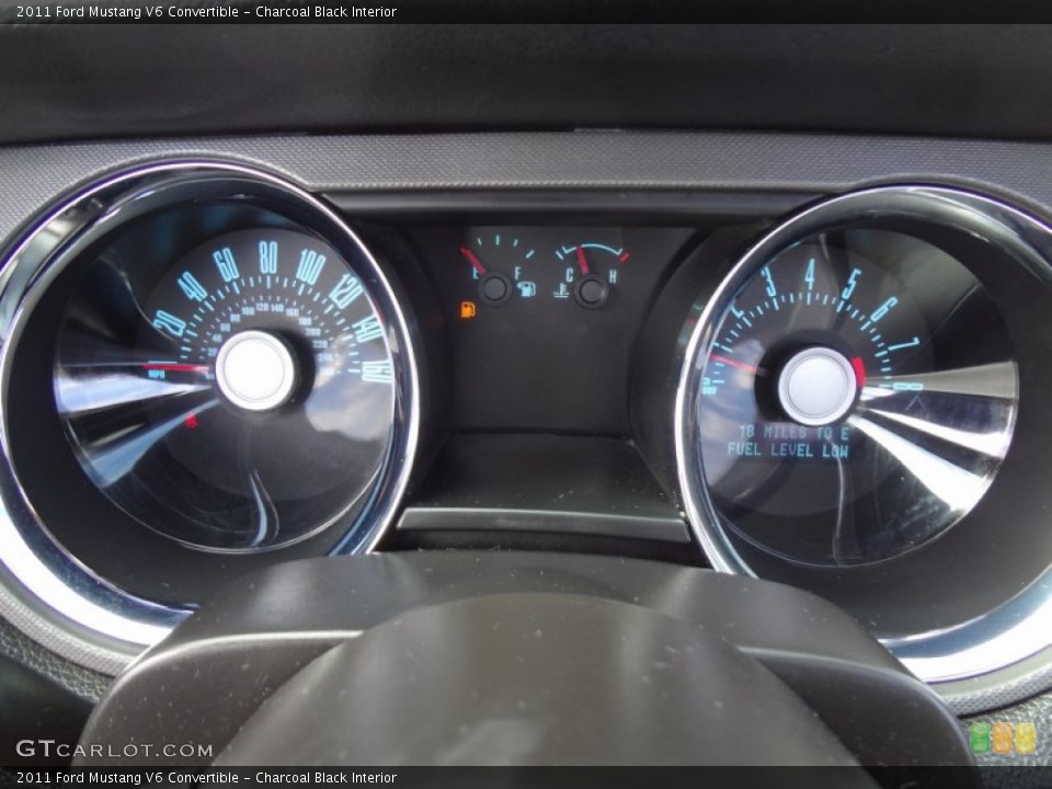 Charcoal Black Interior Gauges for the 2011 Ford Mustang V6 Convertible #62859667