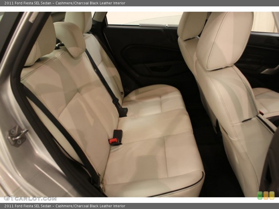 Cashmere/Charcoal Black Leather Interior Rear Seat for the 2011 Ford Fiesta SEL Sedan #62866811