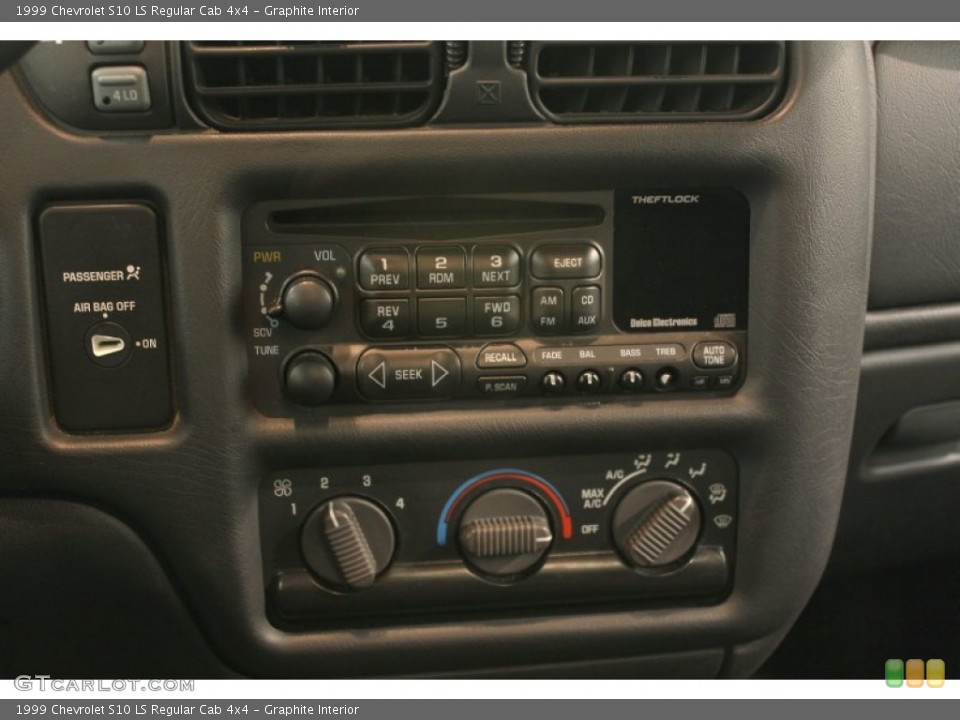 Graphite Interior Controls for the 1999 Chevrolet S10 LS Regular Cab 4x4 #62867162
