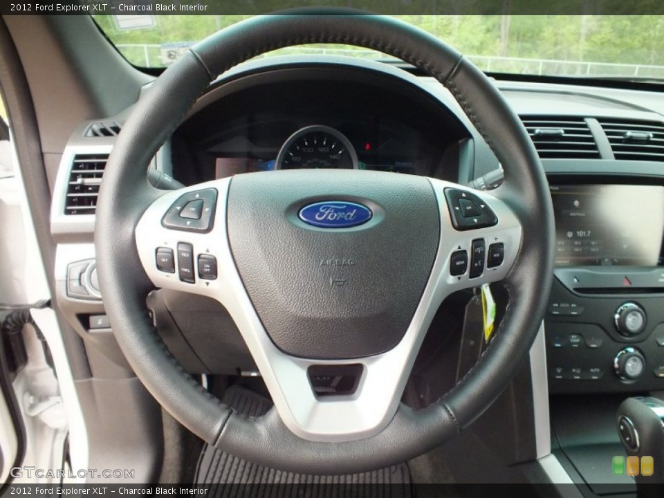 Charcoal Black Interior Steering Wheel for the 2012 Ford Explorer XLT #62868194