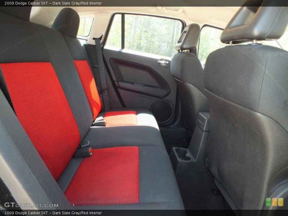 Dark Slate Gray/Red Interior Rear Seat for the 2009 Dodge Caliber SXT #62868935