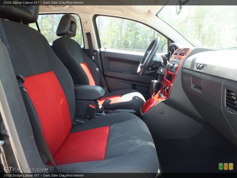 Dark Slate Gray/Red 2009 Dodge Caliber Interiors