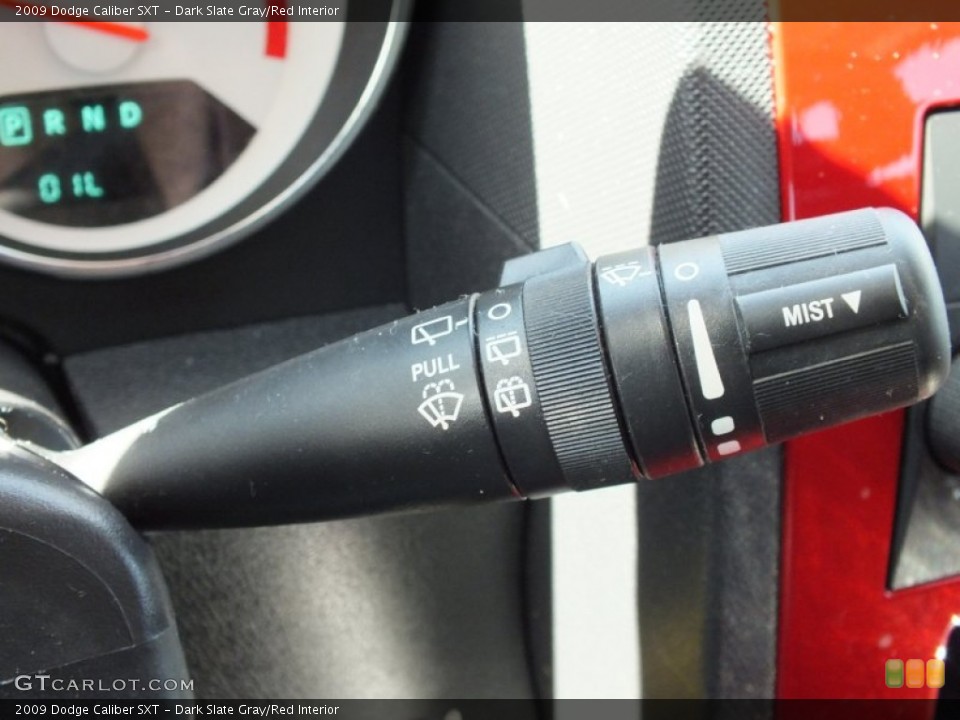 Dark Slate Gray/Red Interior Controls for the 2009 Dodge Caliber SXT #62868995