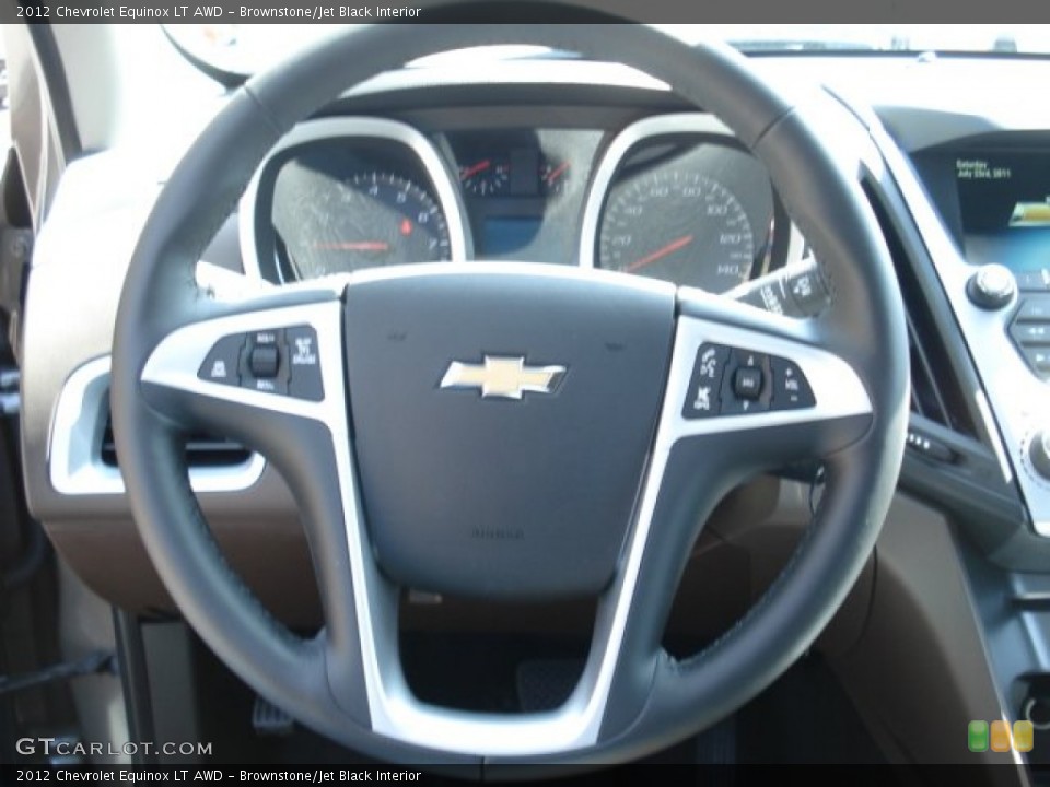 Brownstone/Jet Black Interior Steering Wheel for the 2012 Chevrolet Equinox LT AWD #62871794