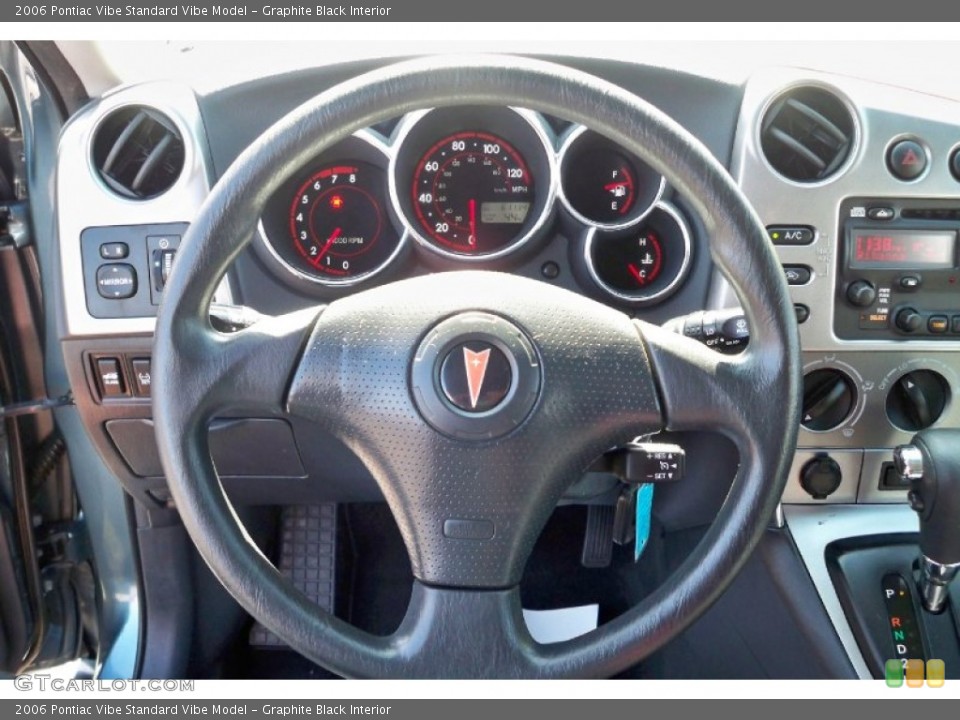 Graphite Black Interior Steering Wheel for the 2006 Pontiac Vibe  #62872609