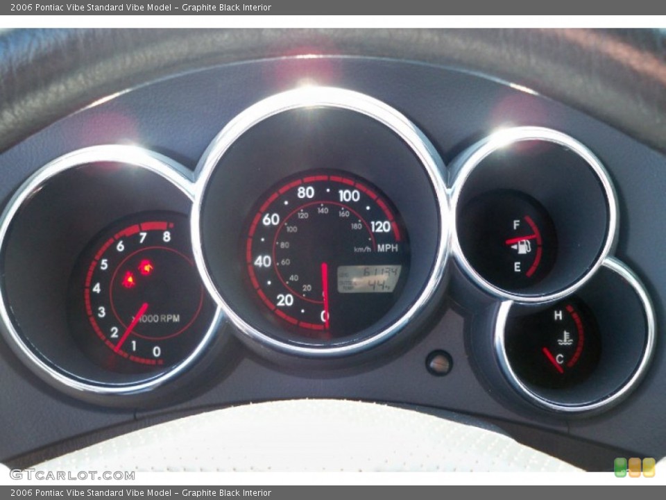Graphite Black Interior Gauges for the 2006 Pontiac Vibe  #62872616