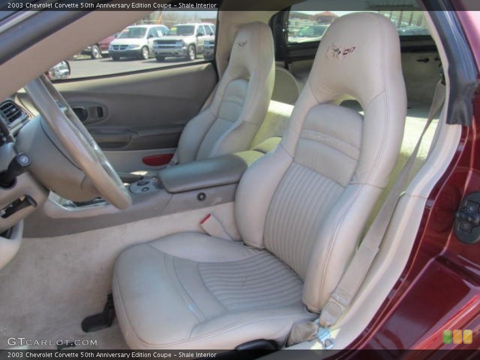 Shale Interior Front Seat for the 2003 Chevrolet Corvette 50th Anniversary Edition Coupe #62873569