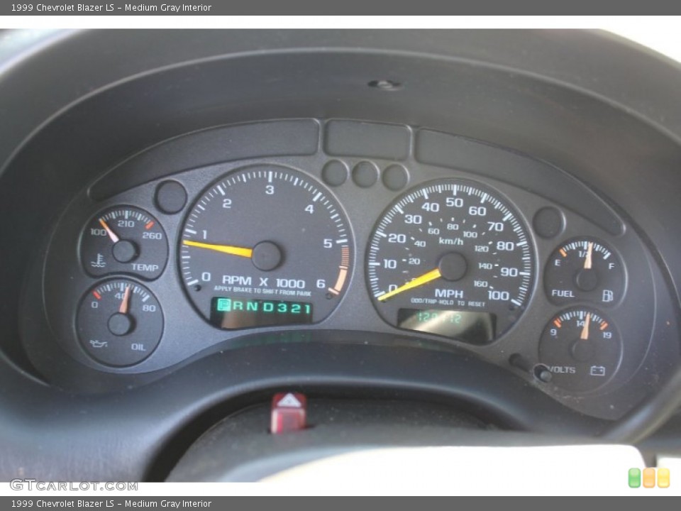 Medium Gray Interior Gauges for the 1999 Chevrolet Blazer LS #62876075