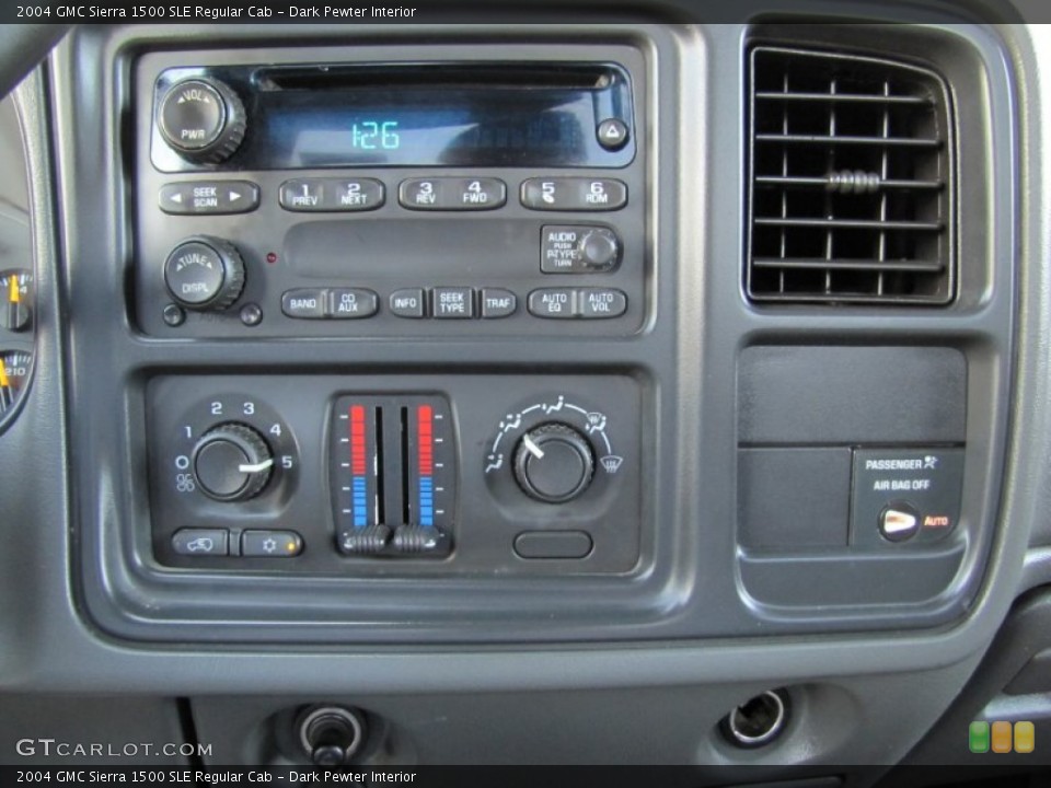 Dark Pewter Interior Controls for the 2004 GMC Sierra 1500 SLE Regular Cab #62881202