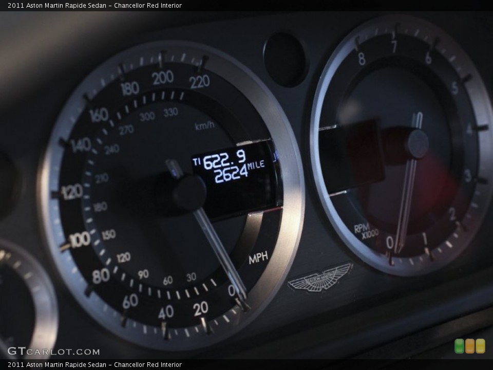 Chancellor Red Interior Gauges for the 2011 Aston Martin Rapide Sedan #62881232