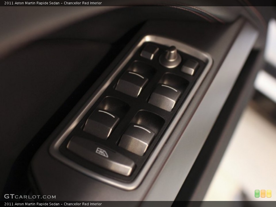 Chancellor Red Interior Controls for the 2011 Aston Martin Rapide Sedan #62881583