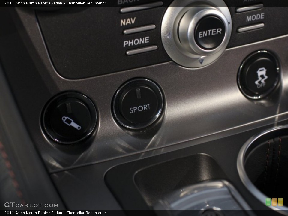 Chancellor Red Interior Controls for the 2011 Aston Martin Rapide Sedan #62881673