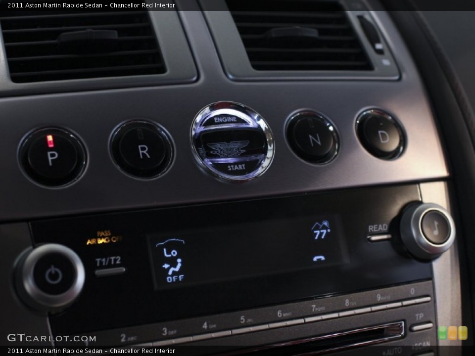 Chancellor Red Interior Controls for the 2011 Aston Martin Rapide Sedan #62881698