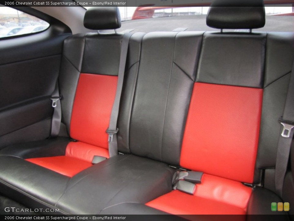 Ebony/Red Interior Rear Seat for the 2006 Chevrolet Cobalt SS Supercharged Coupe #62881753