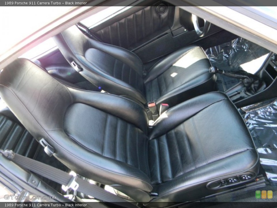 Black Interior Front Seat for the 1989 Porsche 911 Carrera Turbo #62891015