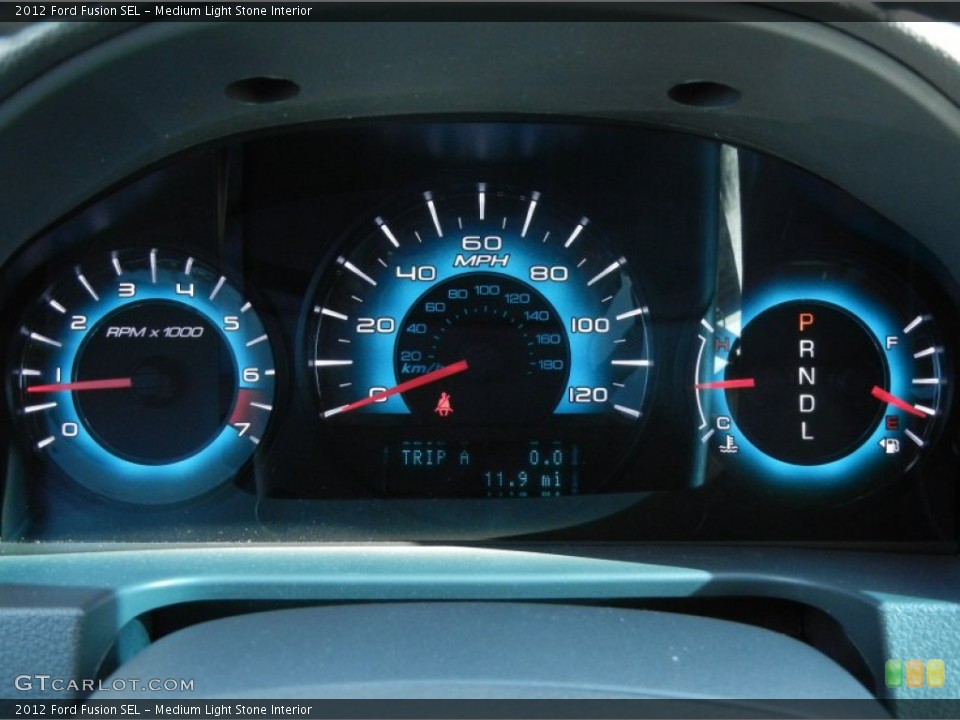 Medium Light Stone Interior Gauges for the 2012 Ford Fusion SEL #62893975