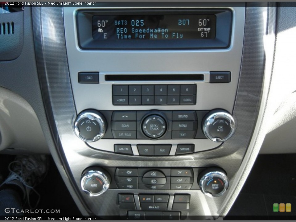 Medium Light Stone Interior Controls for the 2012 Ford Fusion SEL #62893988