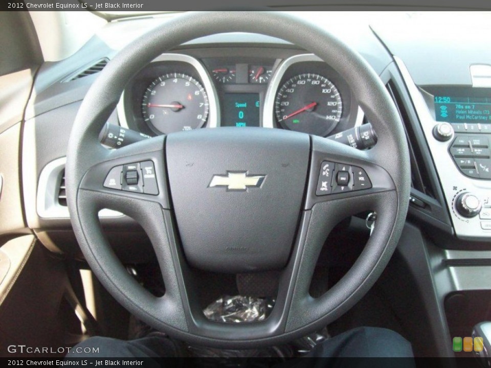 Jet Black Interior Steering Wheel for the 2012 Chevrolet Equinox LS #62894515