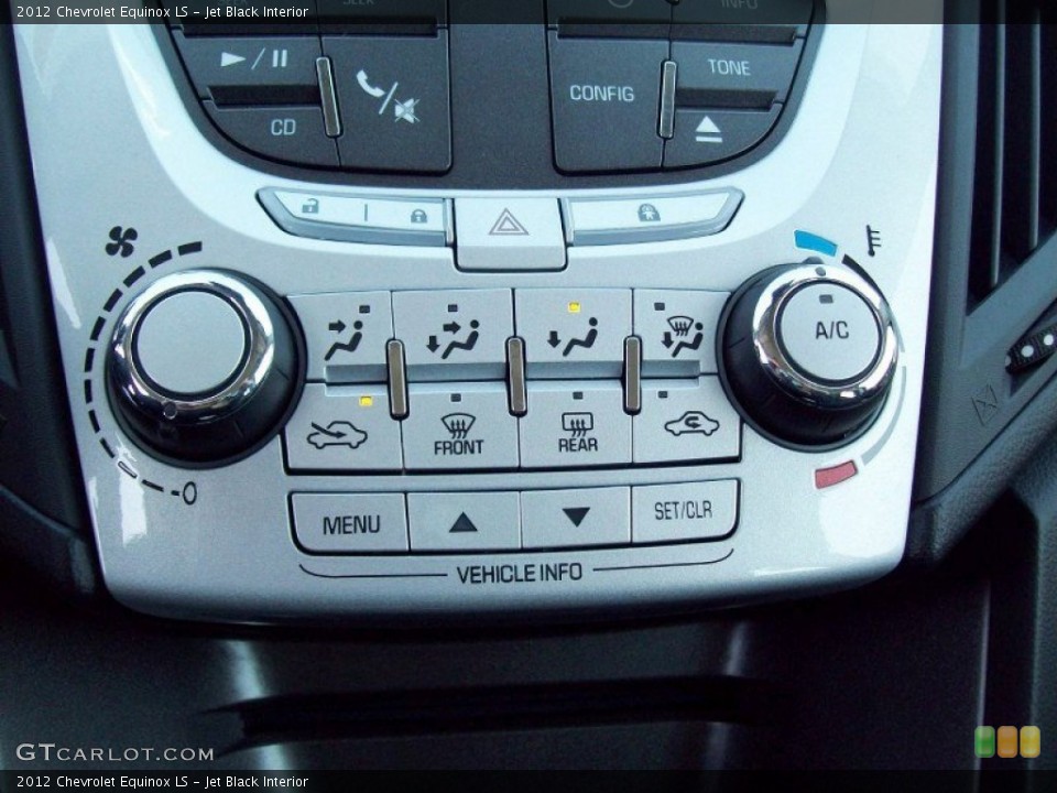 Jet Black Interior Controls for the 2012 Chevrolet Equinox LS #62894525