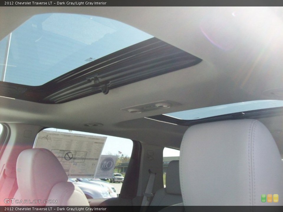 Dark Gray/Light Gray Interior Sunroof for the 2012 Chevrolet Traverse LT #62895198