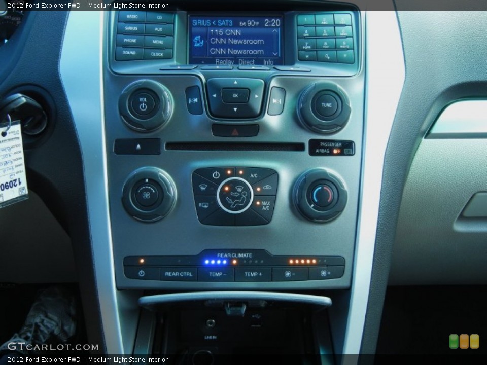 Medium Light Stone Interior Controls for the 2012 Ford Explorer FWD #62895948