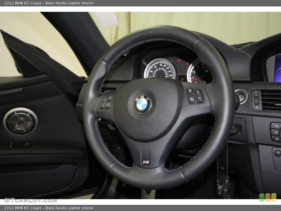 Black Novillo Leather Interior Steering Wheel for the 2011 BMW M3 Coupe #62896807