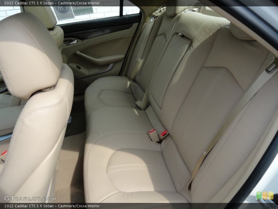 Cashmere/Cocoa Interior Rear Seat for the 2012 Cadillac CTS 3.6 Sedan #62899741