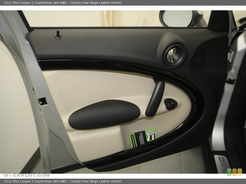 Gravity Polar Beige Leather Interior Door Panel for the 2012 Mini Cooper S Countryman All4 AWD #62905512