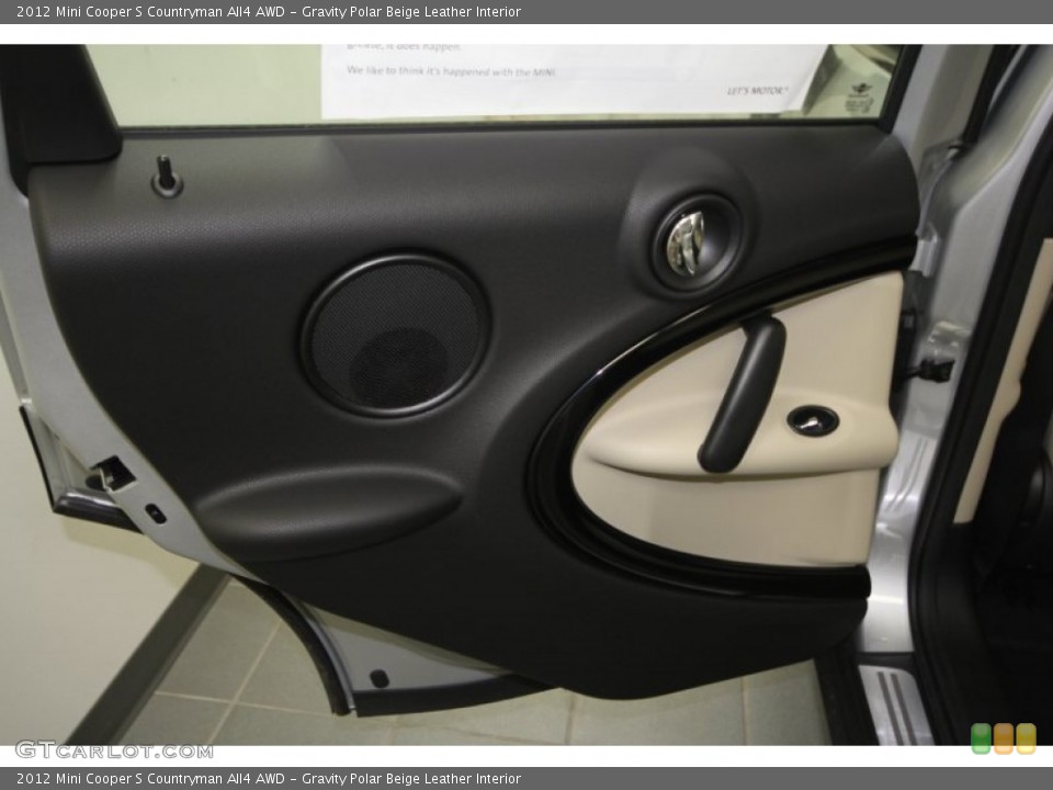 Gravity Polar Beige Leather Interior Door Panel for the 2012 Mini Cooper S Countryman All4 AWD #62905637