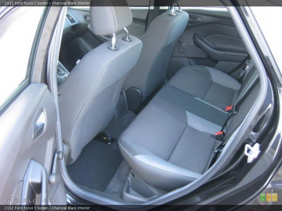 Charcoal Black Interior Rear Seat for the 2012 Ford Focus S Sedan #62915071