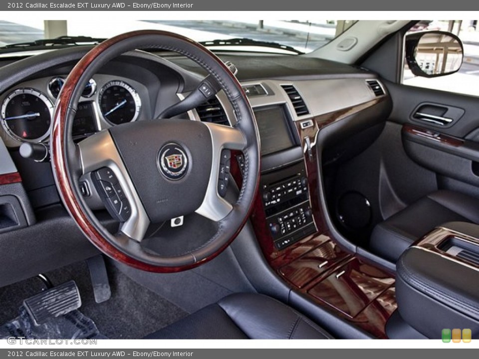 Ebony/Ebony Interior Dashboard for the 2012 Cadillac Escalade EXT Luxury AWD #62918145