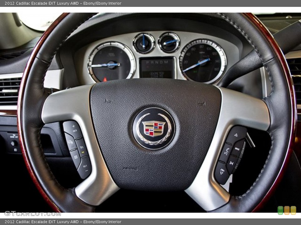 Ebony/Ebony Interior Steering Wheel for the 2012 Cadillac Escalade EXT Luxury AWD #62918156