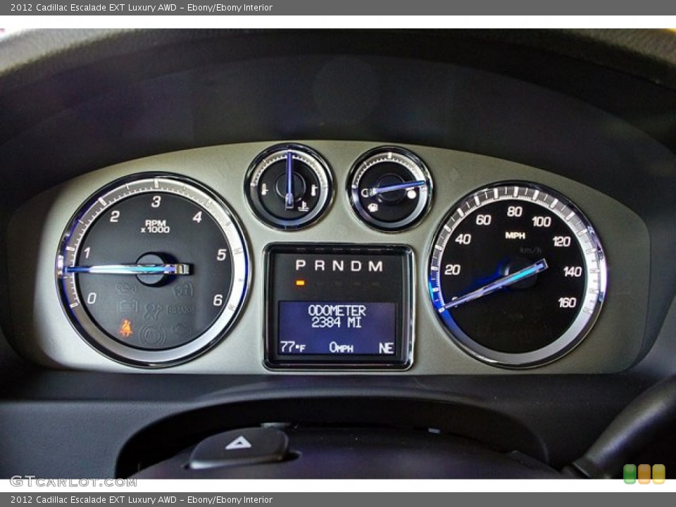 Ebony/Ebony Interior Gauges for the 2012 Cadillac Escalade EXT Luxury AWD #62918171