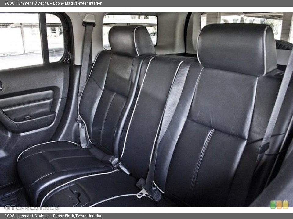 Ebony Black/Pewter Interior Rear Seat for the 2008 Hummer H3 Alpha #62918411