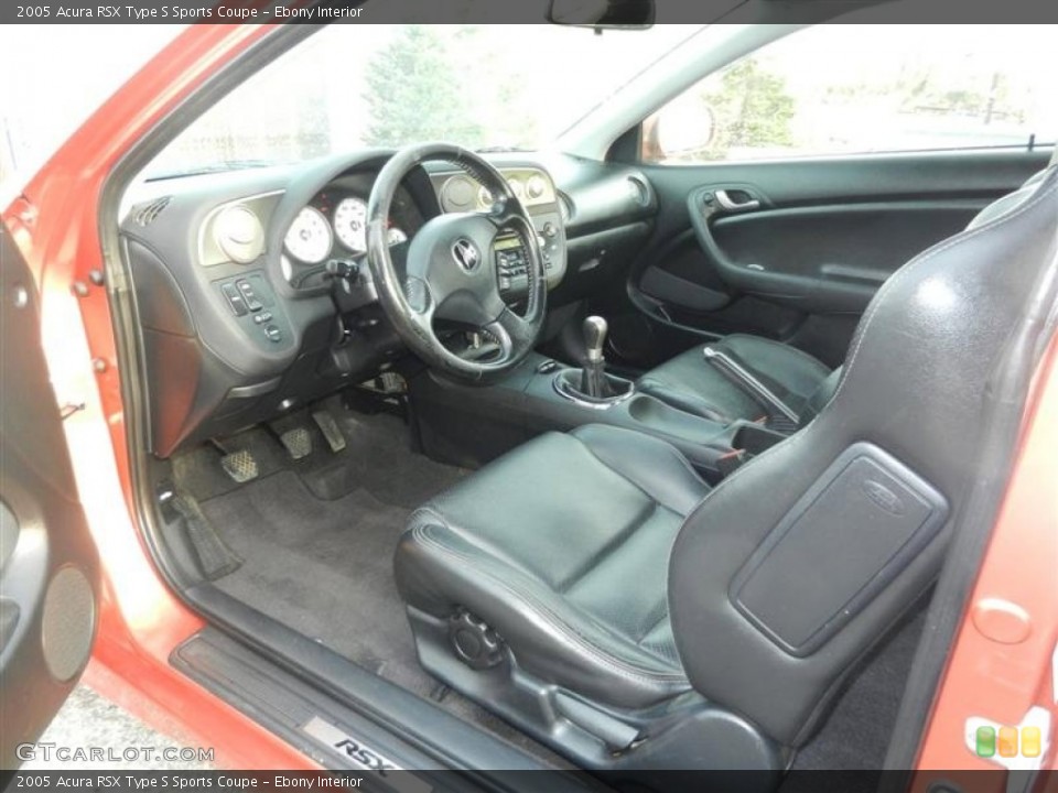 Ebony Interior Prime Interior for the 2005 Acura RSX Type S Sports Coupe #62919080