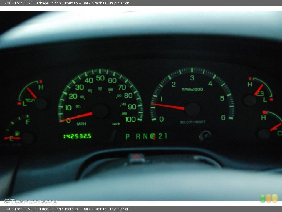 Dark Graphite Grey Interior Gauges for the 2003 Ford F150 Heritage Edition Supercab #62919716