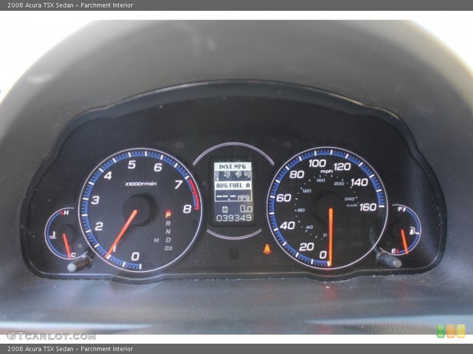 Parchment Interior Gauges for the 2008 Acura TSX Sedan #62921198