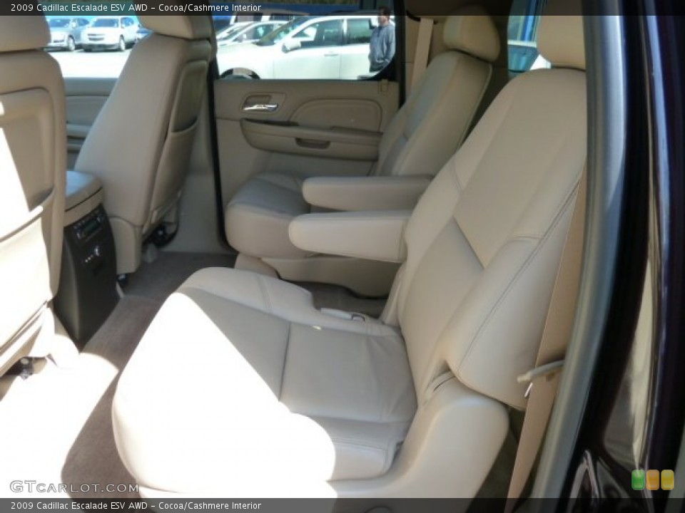 Cocoa/Cashmere Interior Rear Seat for the 2009 Cadillac Escalade ESV AWD #62923601