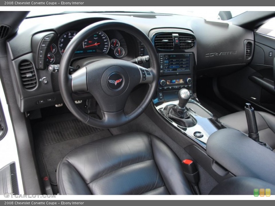 Ebony Interior Dashboard for the 2008 Chevrolet Corvette Coupe #62924445