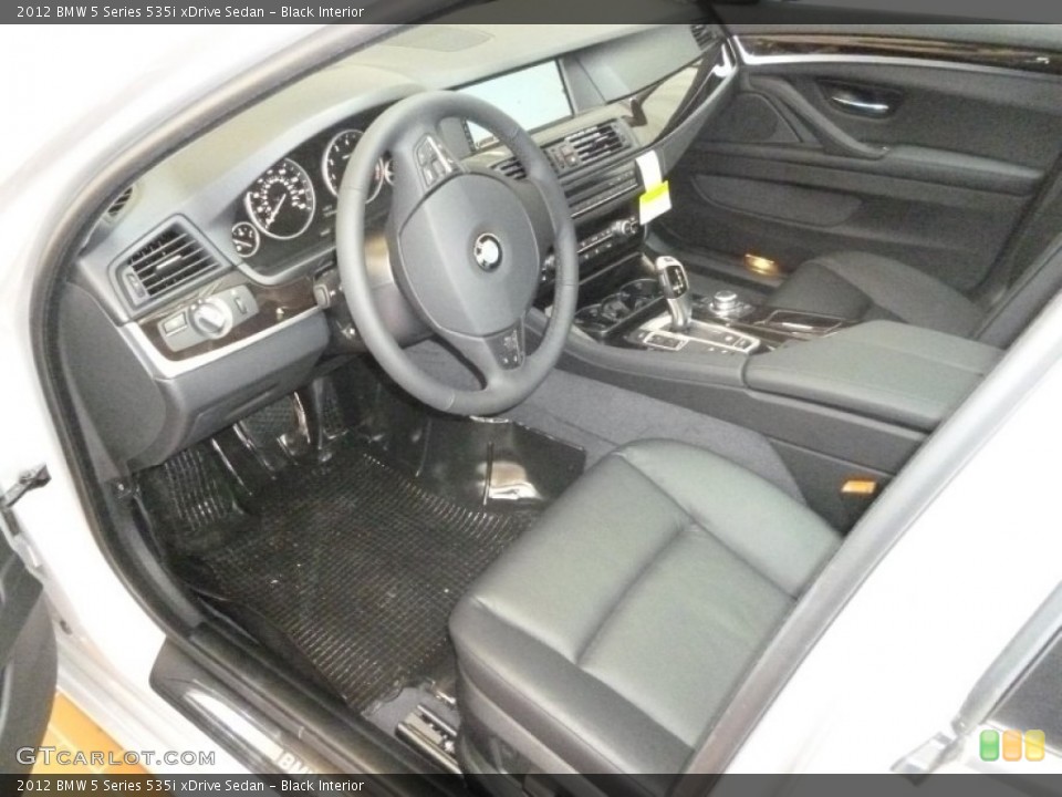 Black Interior Prime Interior for the 2012 BMW 5 Series 535i xDrive Sedan #62925458